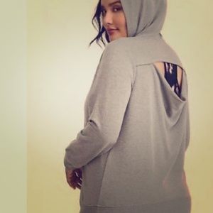 Torrid Heather Grey French Terry Active Hoodie